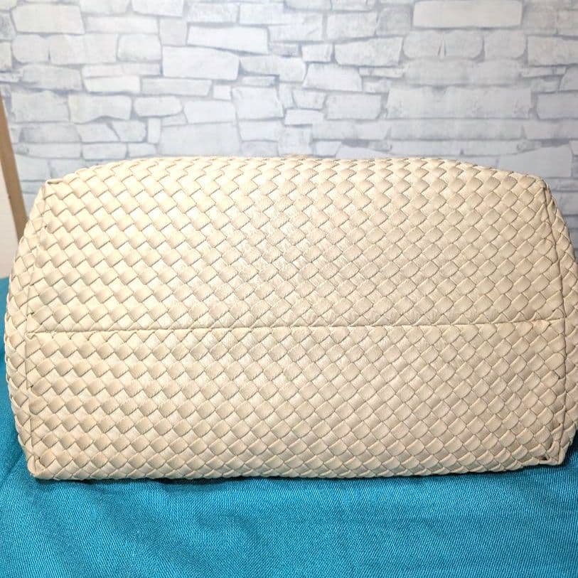 ♥aqu…♥美品♥　ナゲディ　トートバッグ　メッシュ　編み込み　大容量