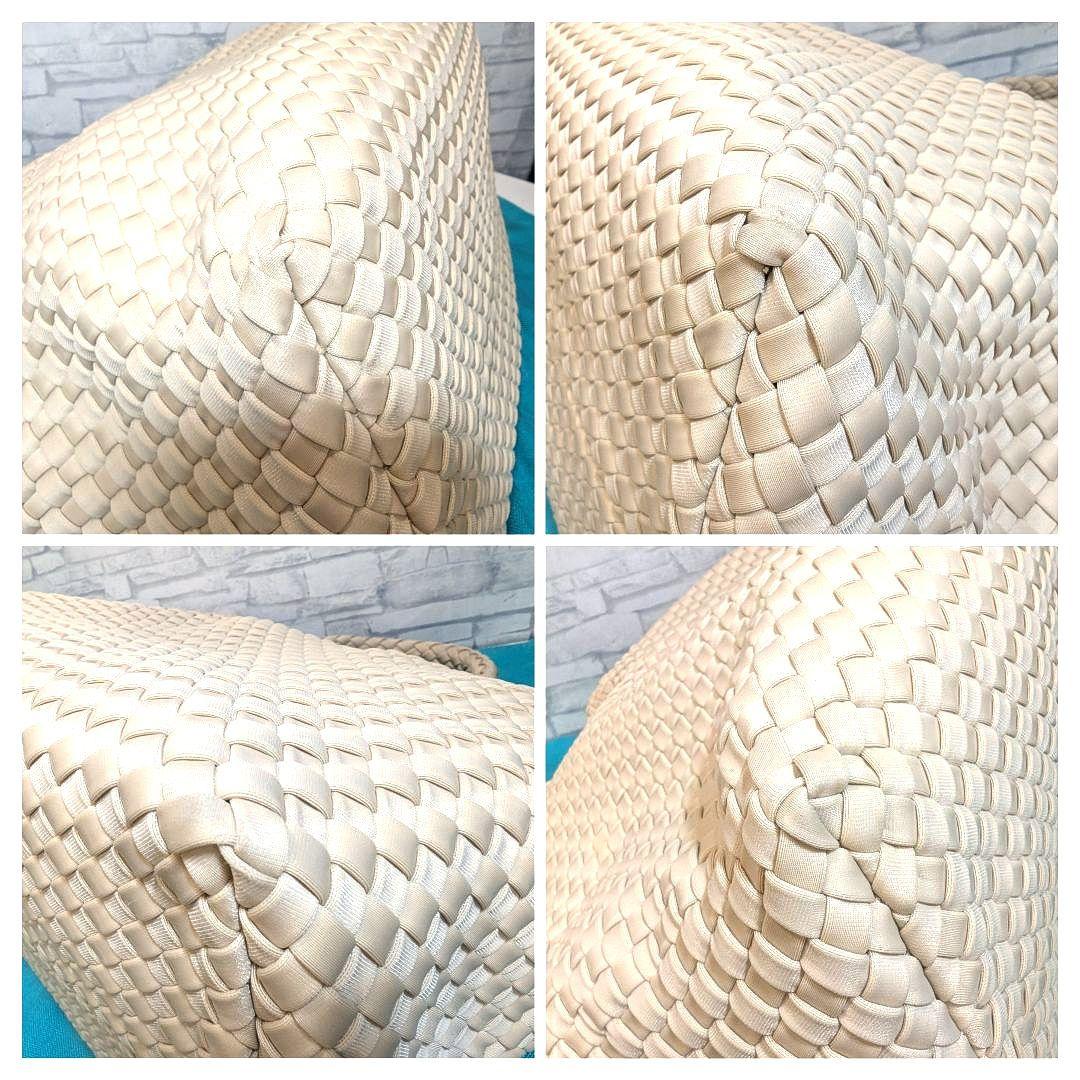 ♥aqu…♥美品♥　ナゲディ　トートバッグ　メッシュ　編み込み　大容量