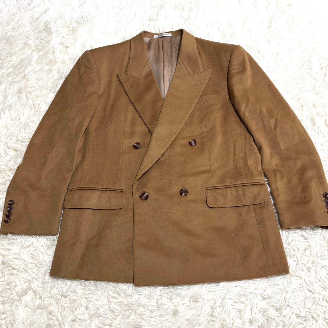 【美品】GIVENCHY カシミヤ100% テーラードジャケット　キャメル