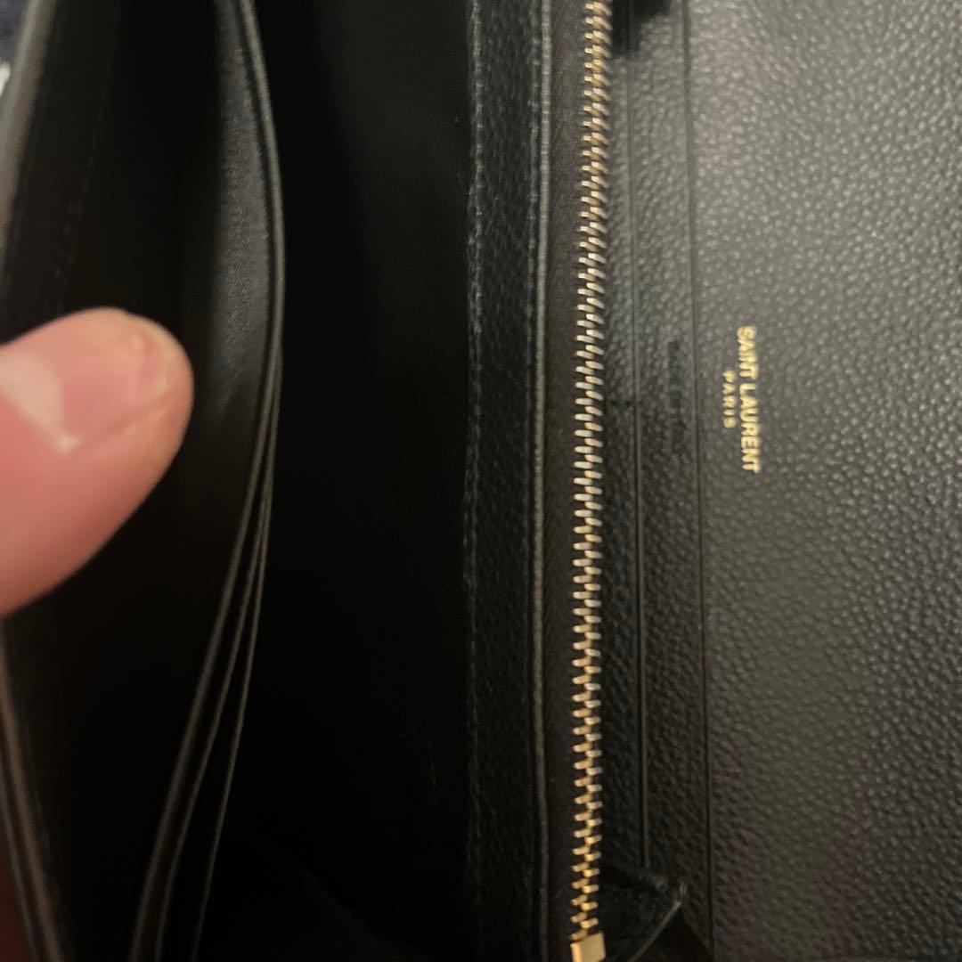 SAINT LAURENT ブラックレザー長財布