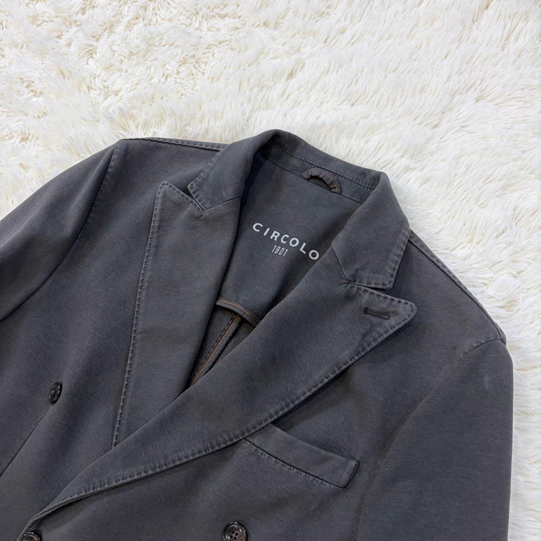 CIRCOLO1901 スウェット生地 パイピング テーラードジャケット48 L