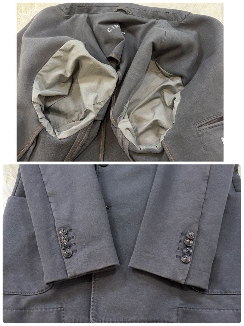 CIRCOLO1901 スウェット生地 パイピング テーラードジャケット48 L