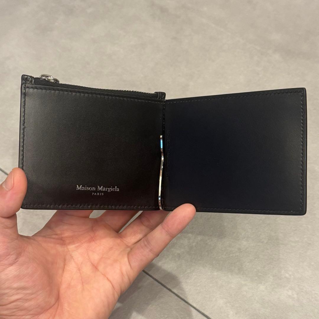 ■値下げ■メゾンマルジェラ 4ステッチ マネークリップ ウォレット ブラック