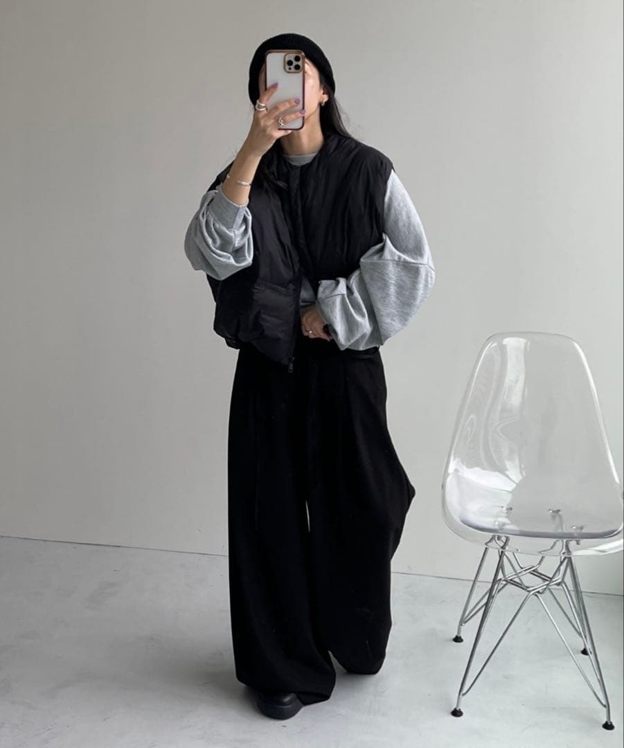 wee9s エッグベスト 2025AWデザイン エッグショートダウンベスト