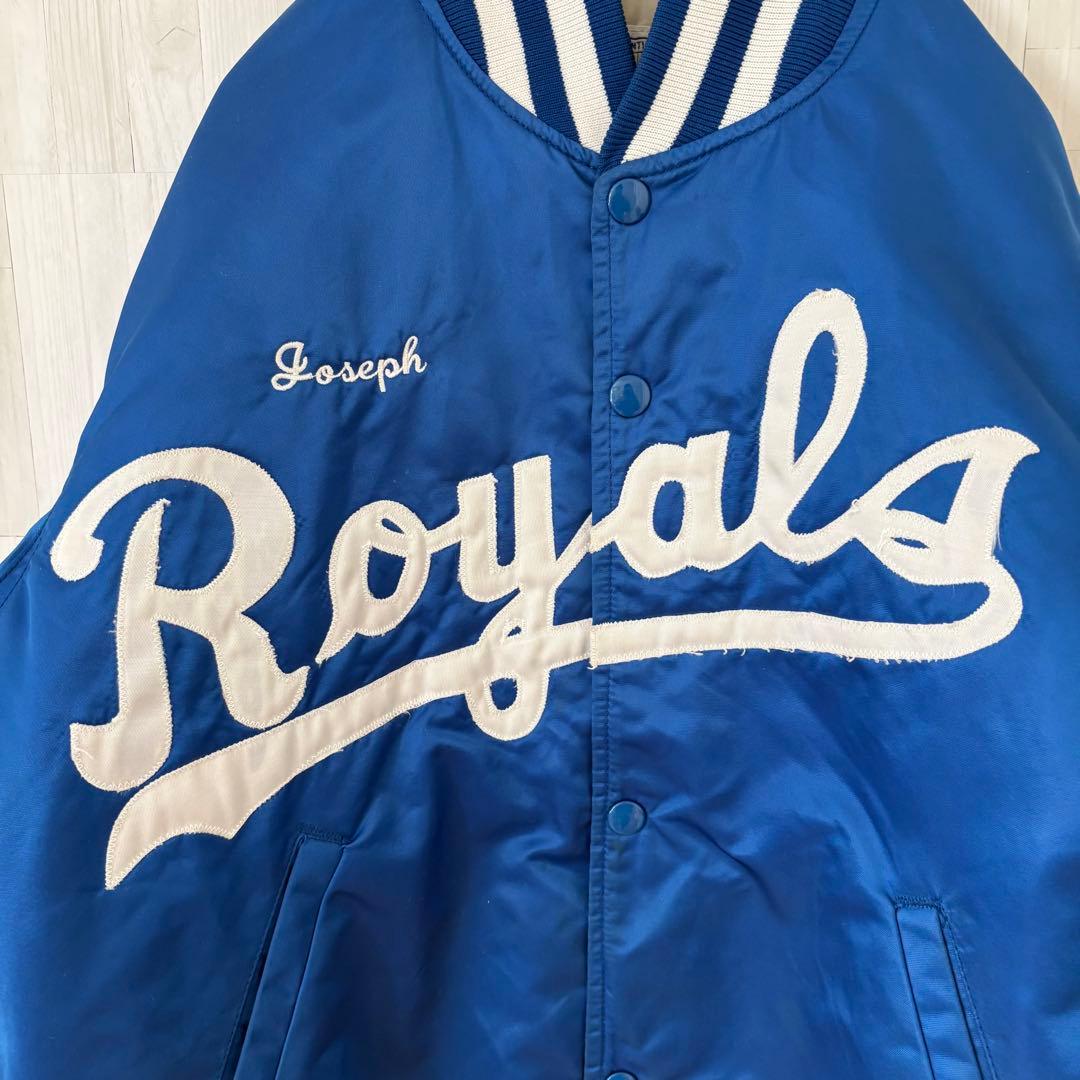 80s STARTER スターター ロイヤルズ スタジャン ブルー 刺繍 ロゴ