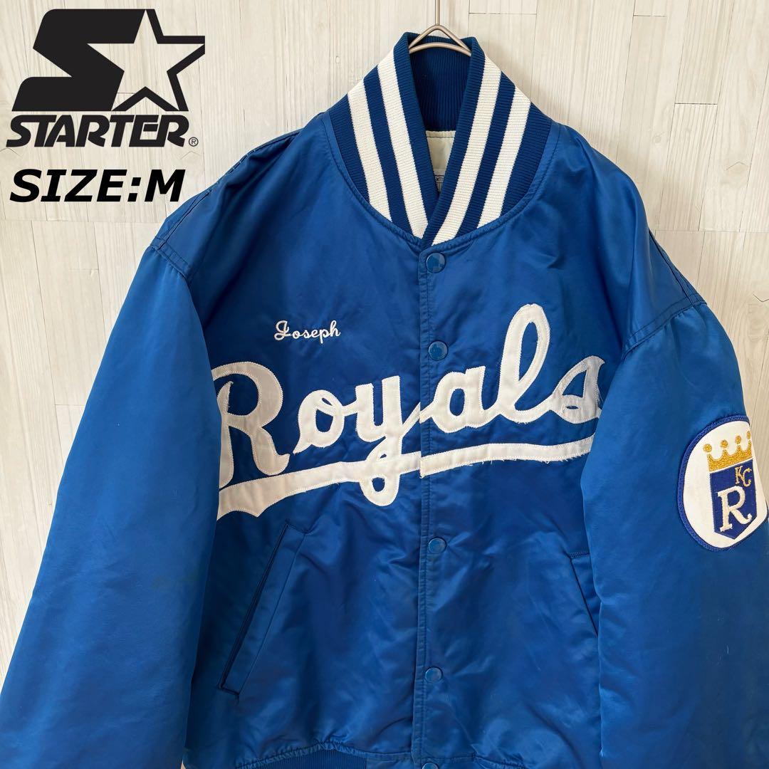 80s STARTER スターター ロイヤルズ スタジャン ブルー 刺繍 ロゴ