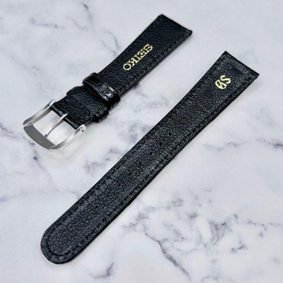 【美品】グランドセイコー 純正ベルト&純正尾錠 19mm クロコダイル本革