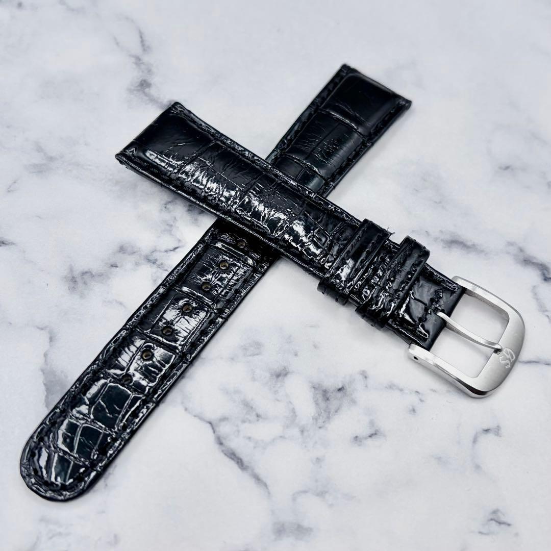 【美品】グランドセイコー 純正ベルト&純正尾錠 19mm クロコダイル本革