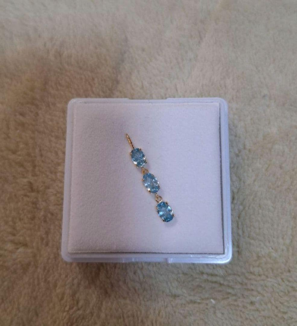 K18YG　ブルージルコン　ペンダントトップ