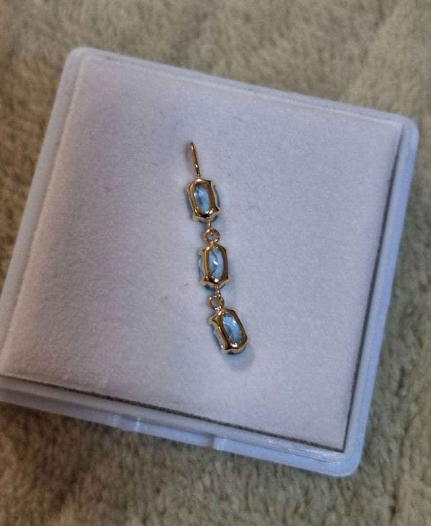 K18YG　ブルージルコン　ペンダントトップ