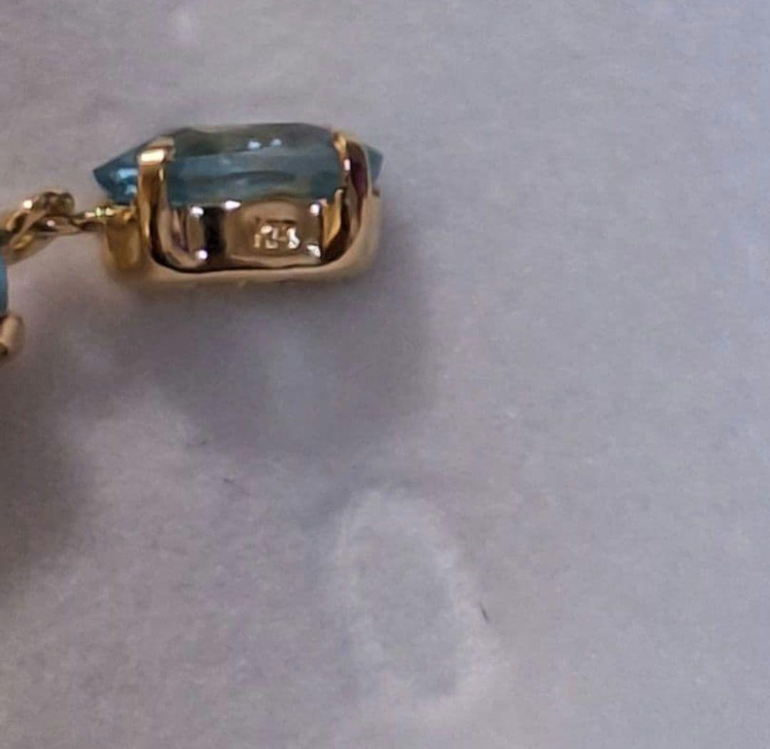 K18YG　ブルージルコン　ペンダントトップ