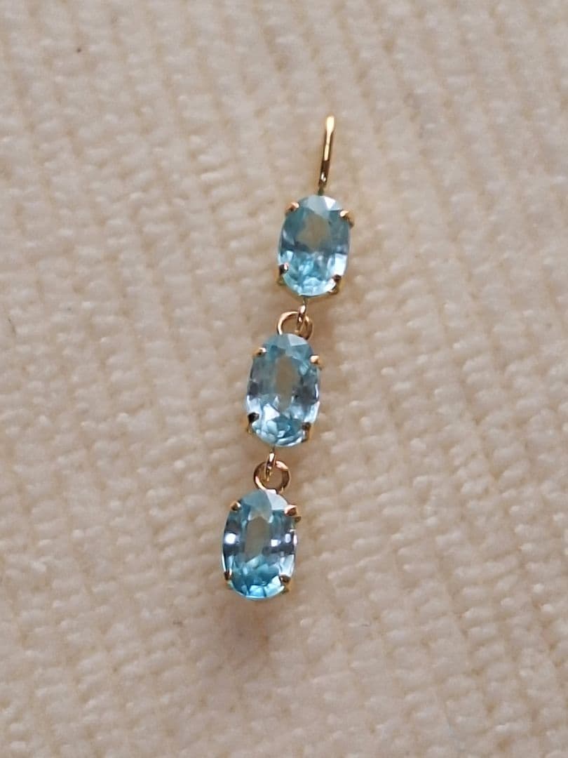 K18YG　ブルージルコン　ペンダントトップ