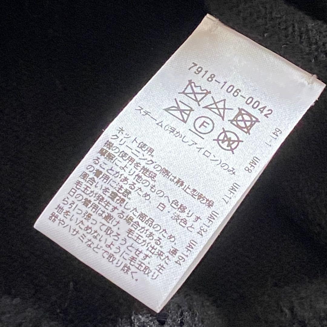 E41 美品 ブラミンク カシミヤ100% ニットベスト ブラック 38 M相当