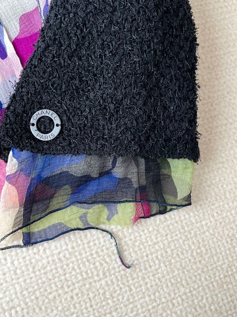 チワワンさん専用！！ CHANEL ノーカラージャケット 38サイズ　ブラック