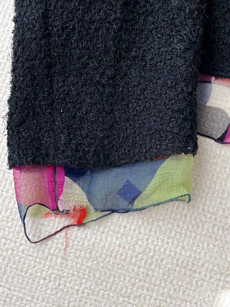 チワワンさん専用！！ CHANEL ノーカラージャケット 38サイズ　ブラック