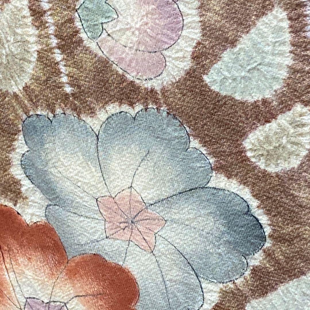 ［0537］訪問着 美品 未使用 辻ヶ花 絞り しつけ付 正絹 着物 袷