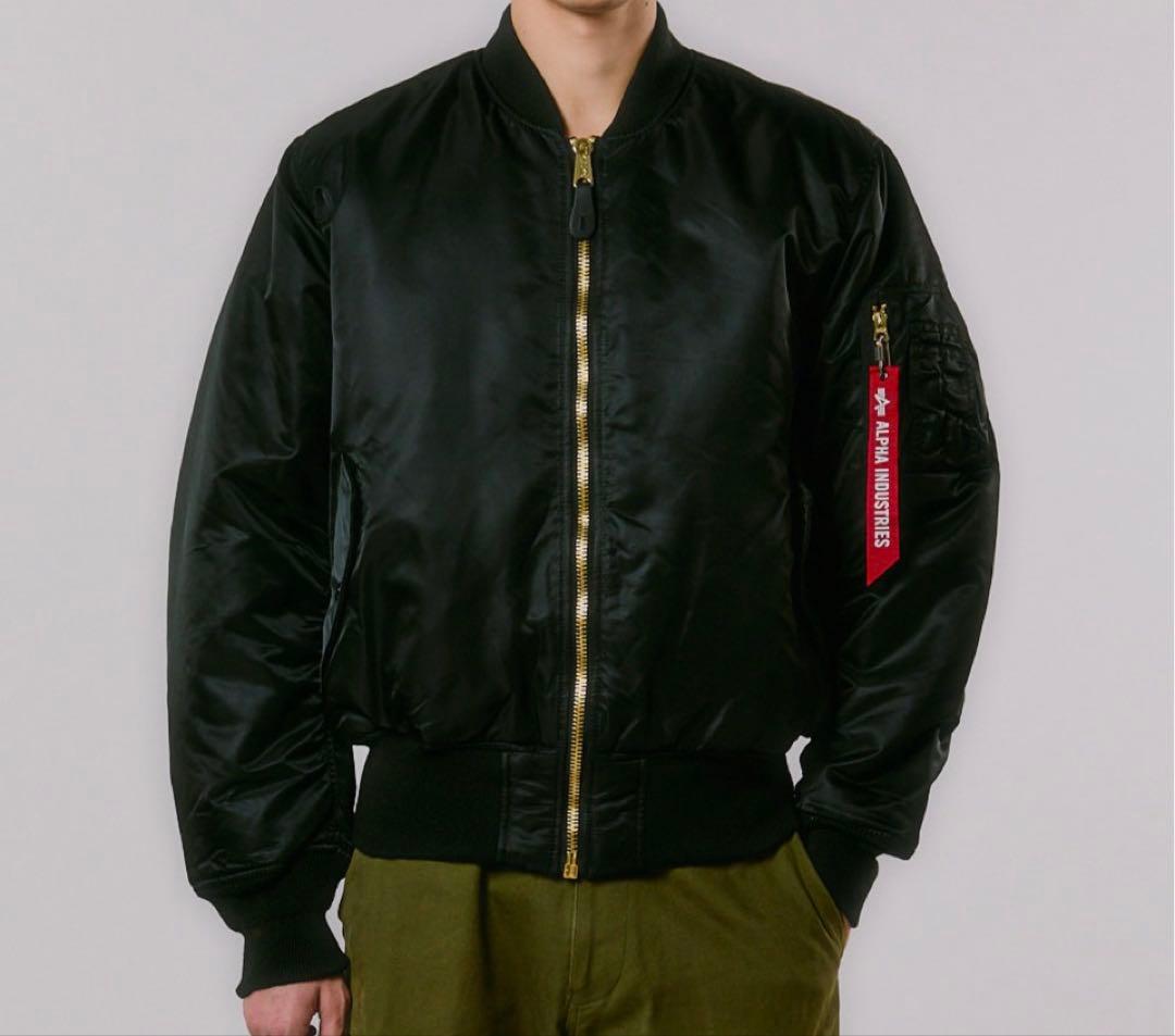極美品　アルファインダストリーズ　ma-1 フライトジャケット　M ブラック