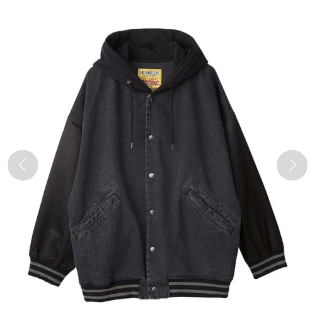 FIRE BEAR アップリケ リメイクデニムブルゾン ファイヤーベア