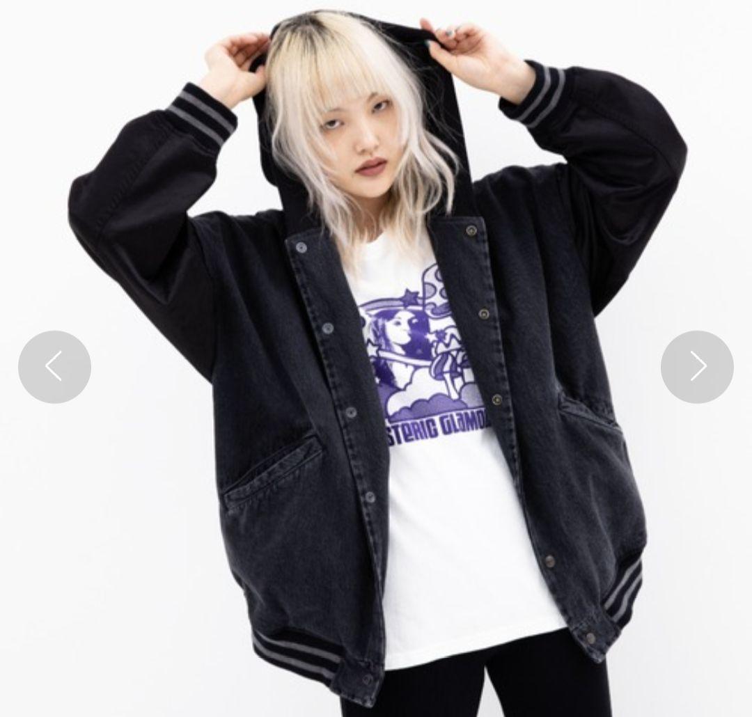 FIRE BEAR アップリケ リメイクデニムブルゾン ファイヤーベア