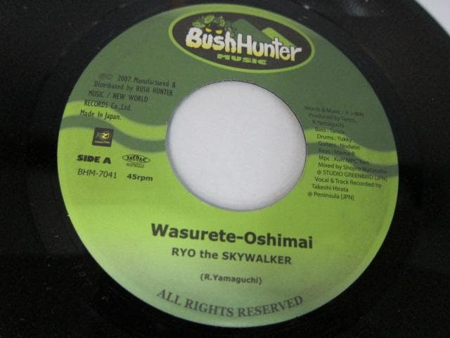 ！RYO the SKYWALKER　忘れておしまい　7インチレコード