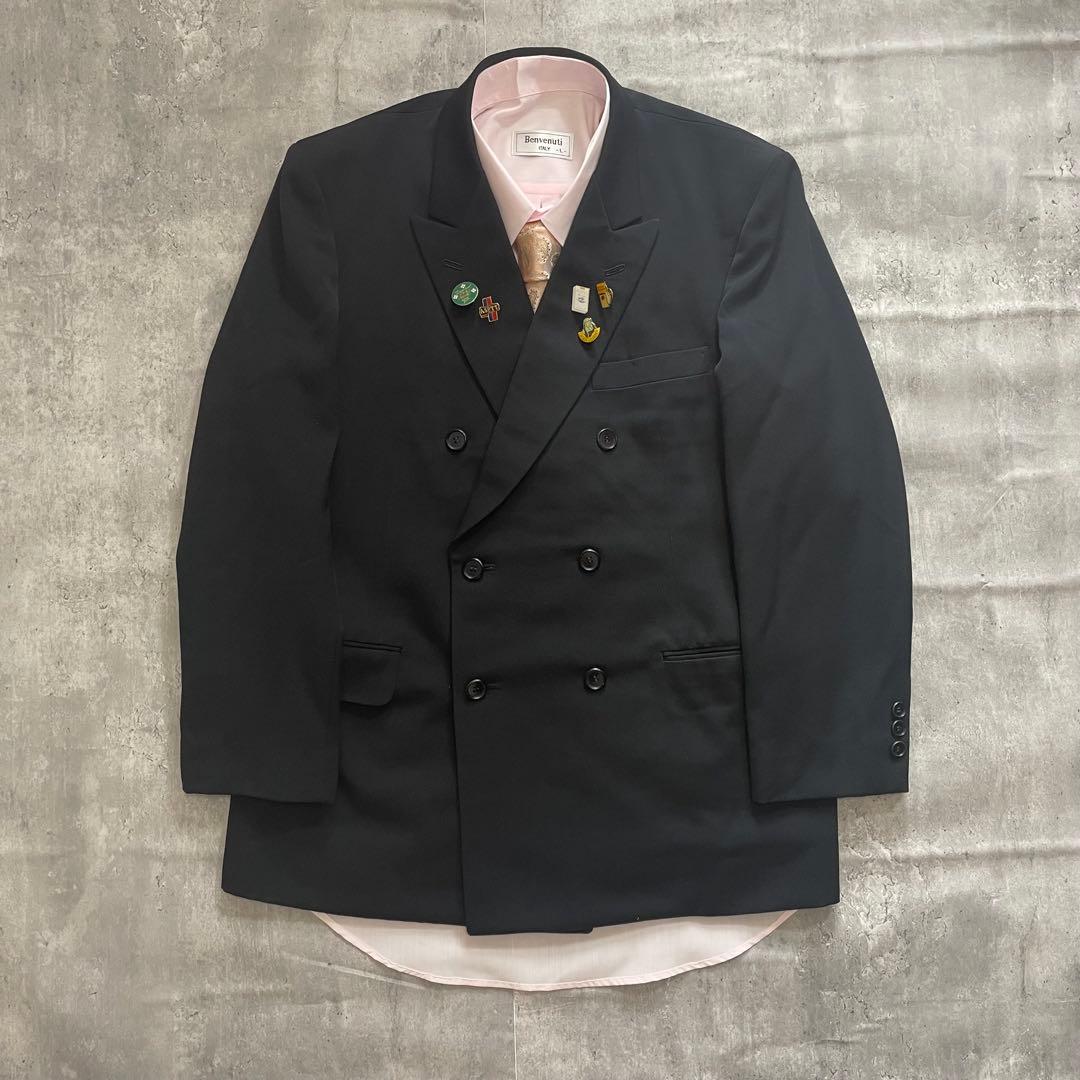 5点セット✨ セットアップ ダブル ピンズ ネクタイシャツ 黒 ピンク 成人式