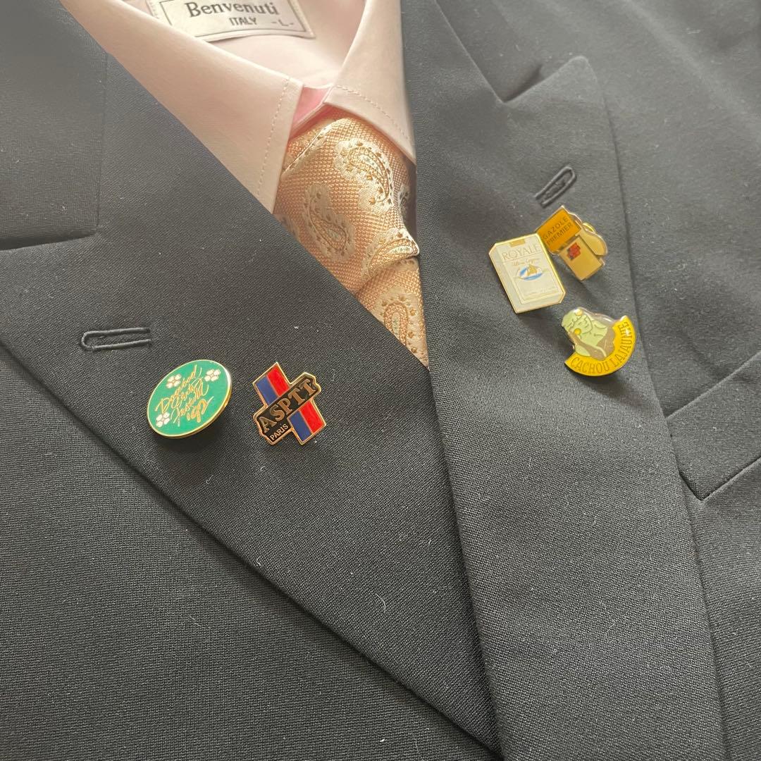 5点セット✨ セットアップ ダブル ピンズ ネクタイシャツ 黒 ピンク 成人式