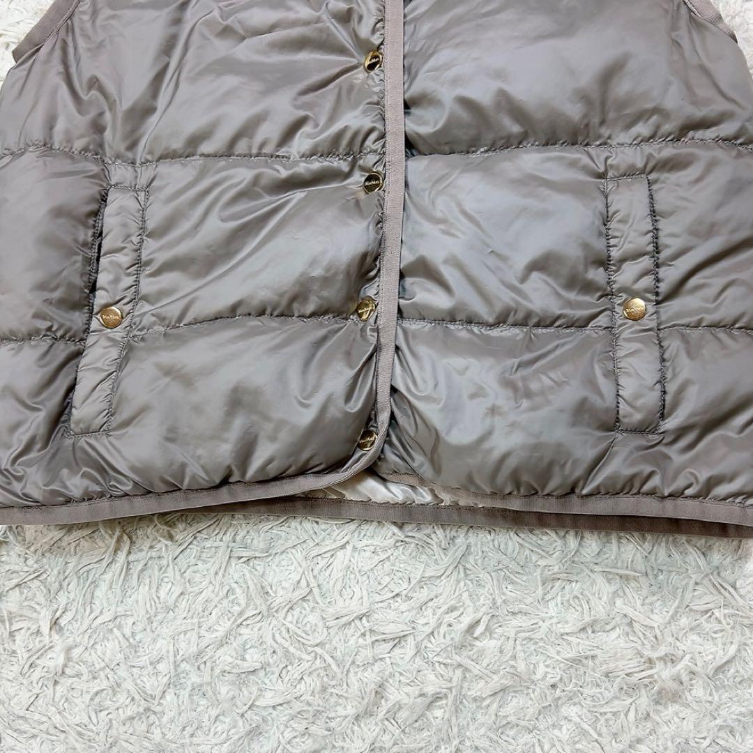 【美品】マックスマーラ ザキューブ ダウンベスト インナーダウン 42 グレー系