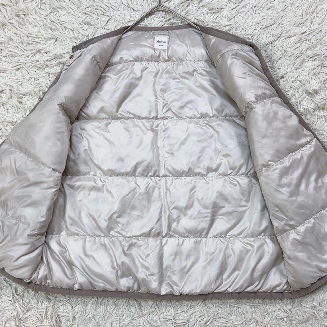 【美品】マックスマーラ ザキューブ ダウンベスト インナーダウン 42 グレー系