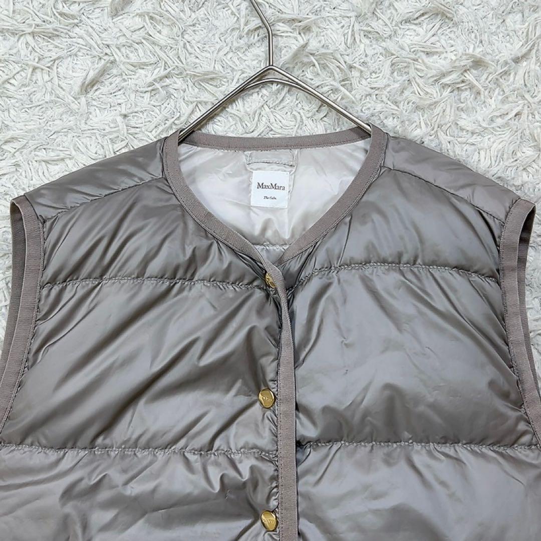 【美品】マックスマーラ ザキューブ ダウンベスト インナーダウン 42 グレー系