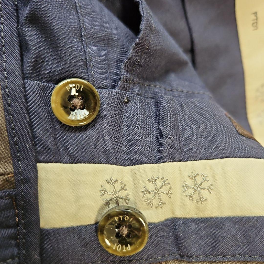 【新品未使用】PT01 AWスリムコットンパンツ 焦げ茶色 S46定価約5万円