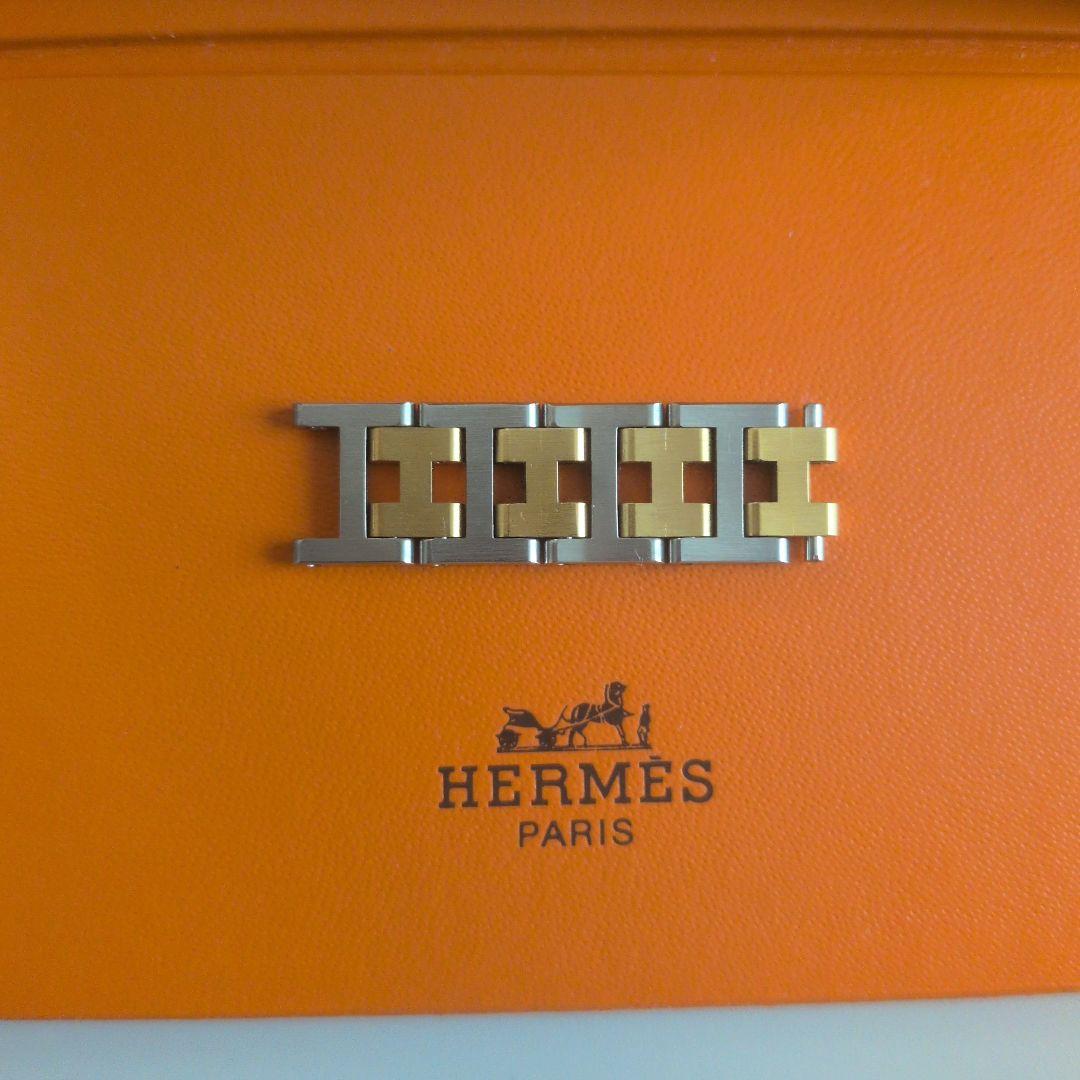 HERMES 腕時計 クリッパー　シルバー ゴールド