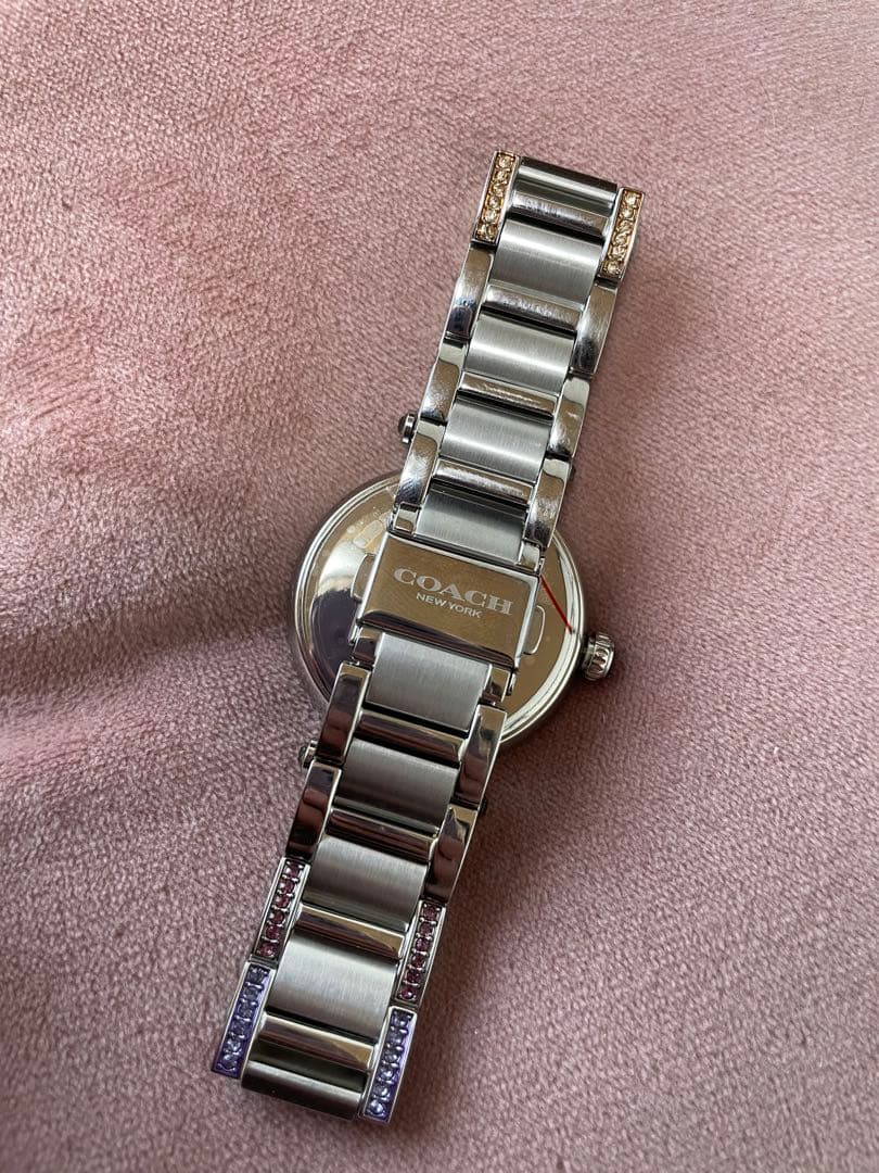 ち*ん様 【美品/稼動品】COACH ケリー ウォッチ 34MM レインボー 時