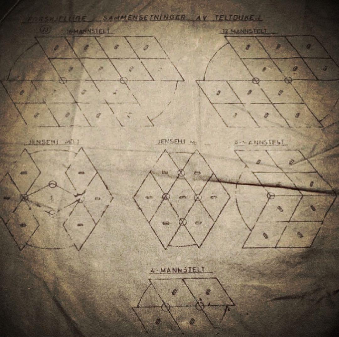 【軍幕屋】希少★ノルウェー軍テント★軍余剰品★4枚組