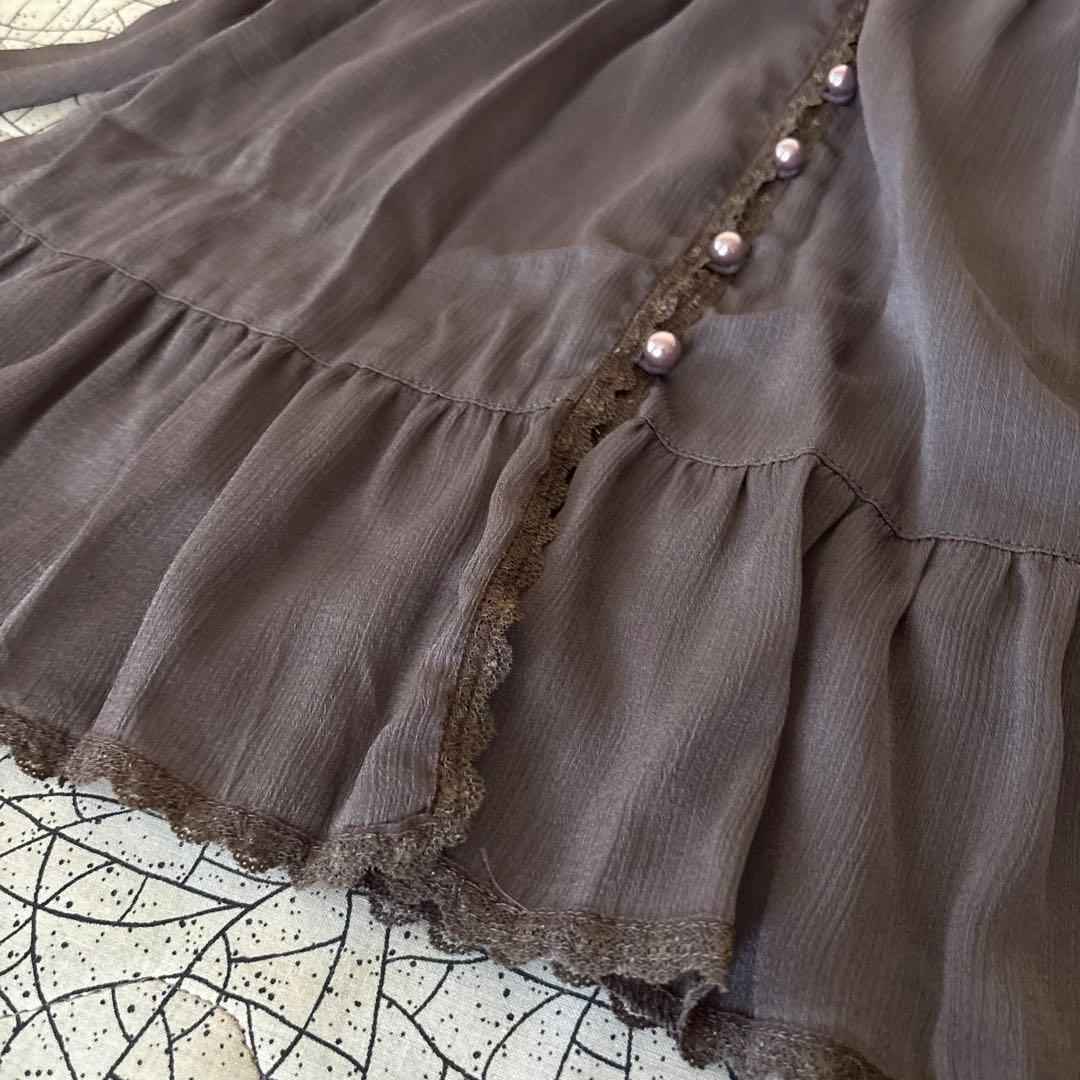 L'EST ROSE シフォンチュニック　リボン