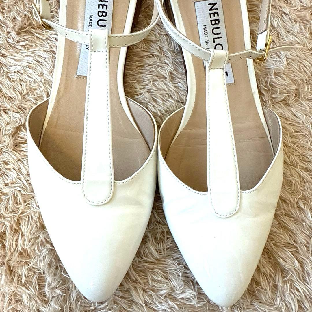 【未使用級】NEBULONI.E アンクルストラップフラットパンプス