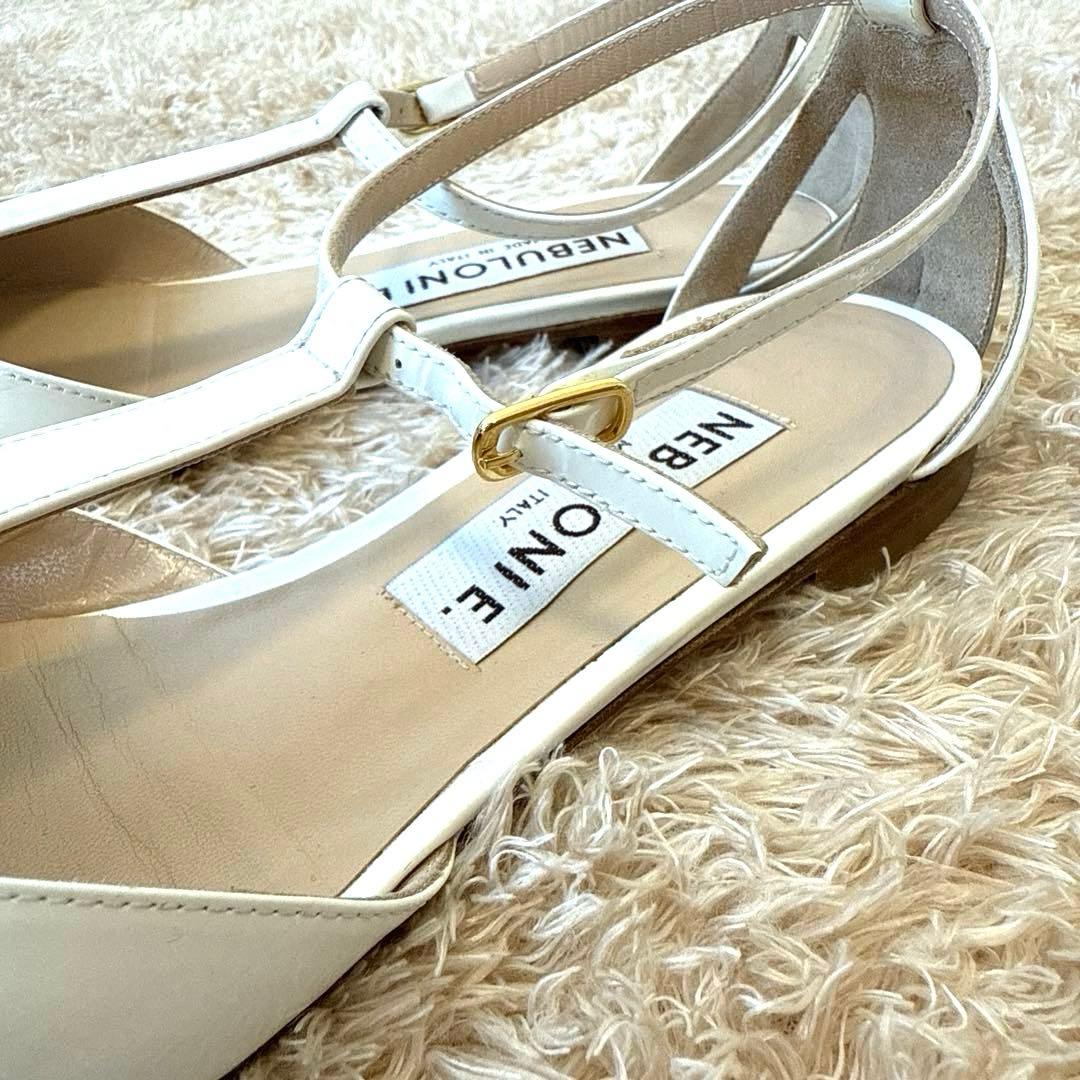 【未使用級】NEBULONI.E アンクルストラップフラットパンプス