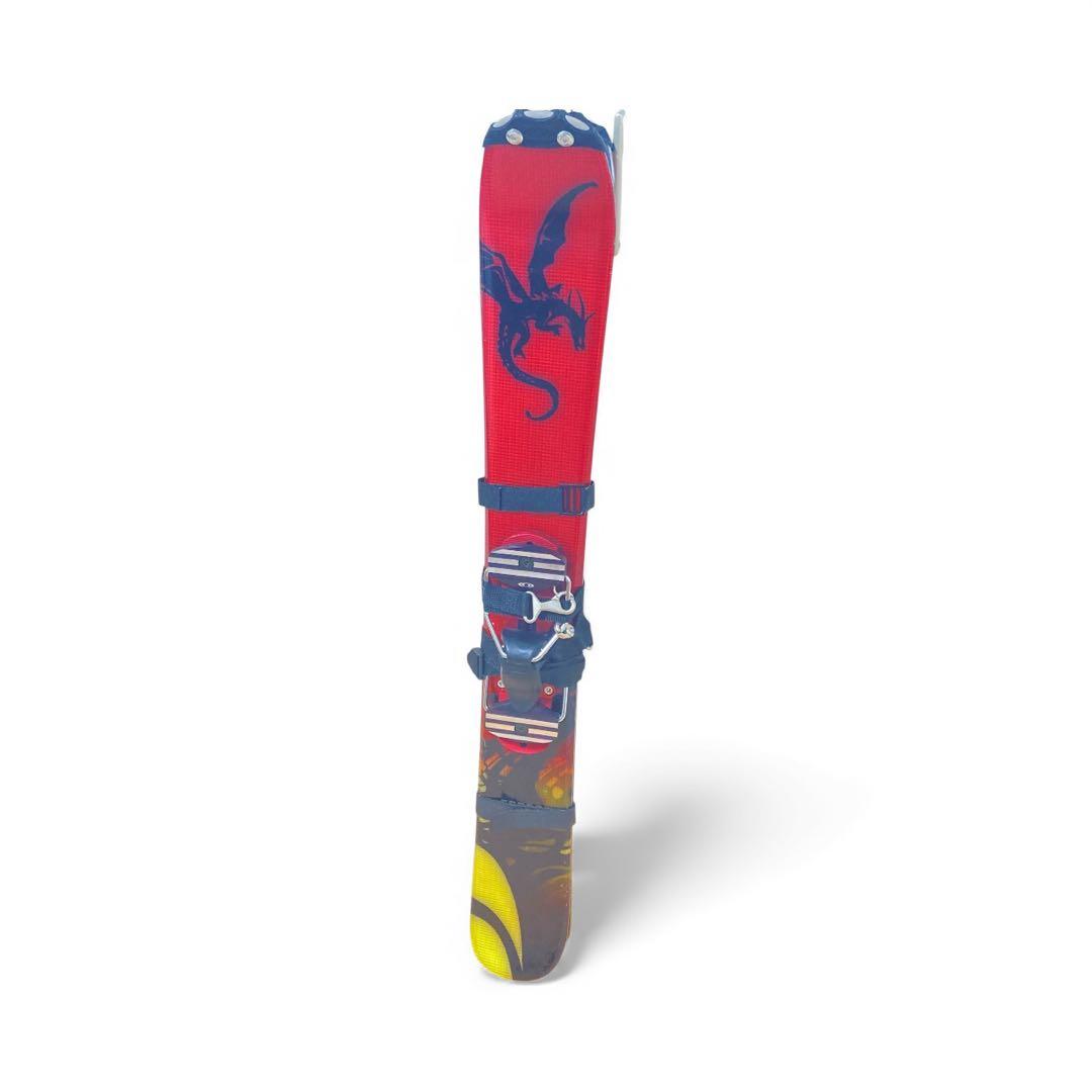 SBPRO ショートスキー ドラゴン柄 サロモン製ビンディング付