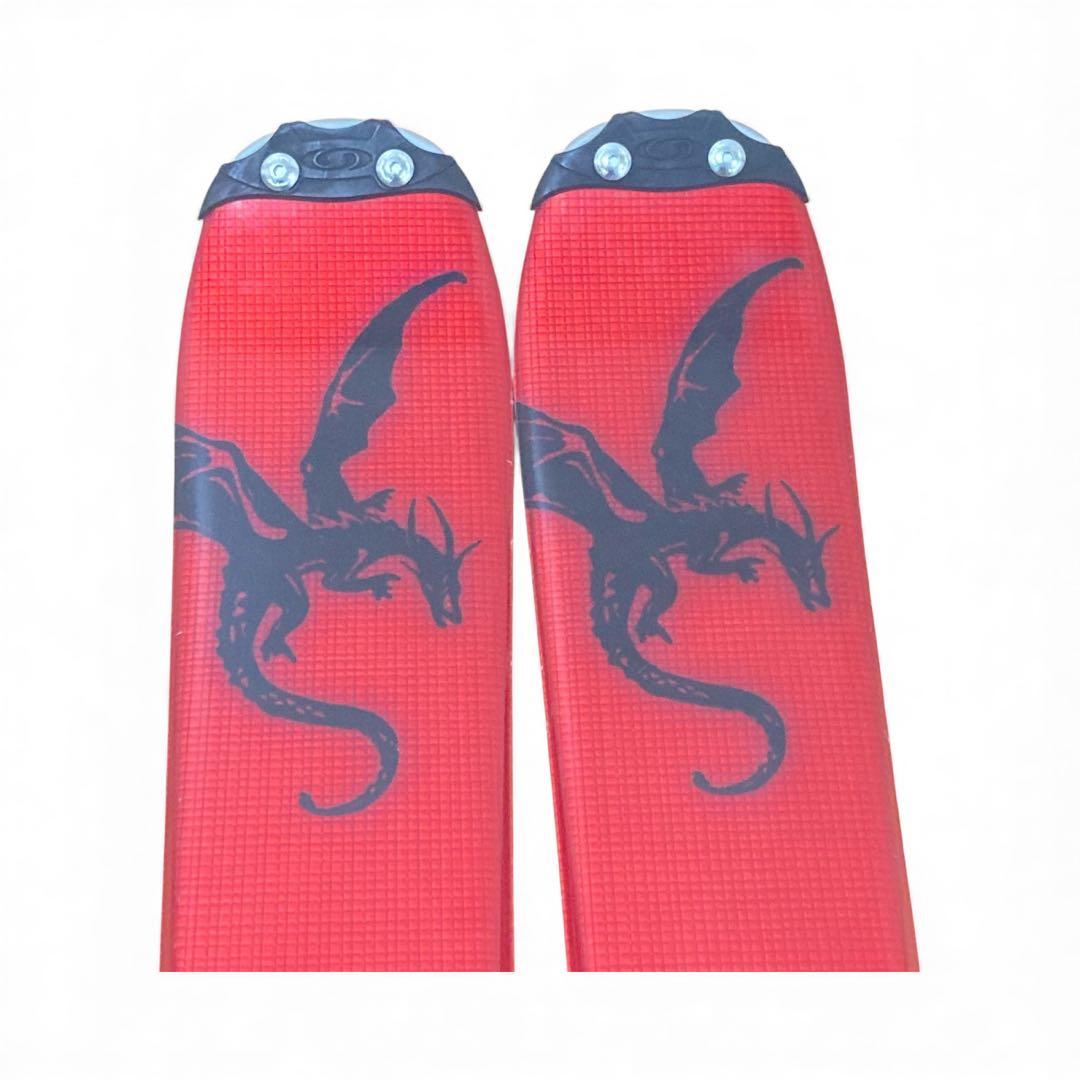 SBPRO ショートスキー ドラゴン柄 サロモン製ビンディング付