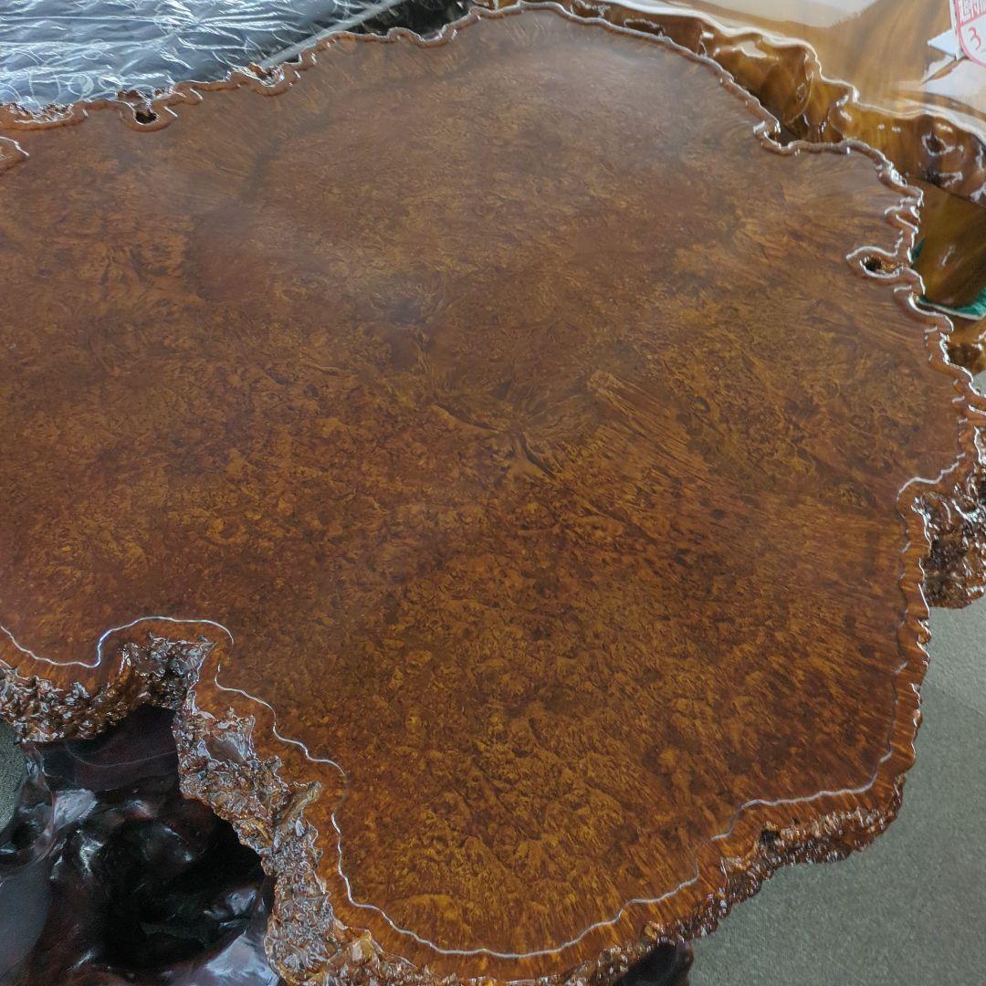 【Cartier LOVE様】未使用 送料込み かえで 無垢こぶ座卓ローテーブル