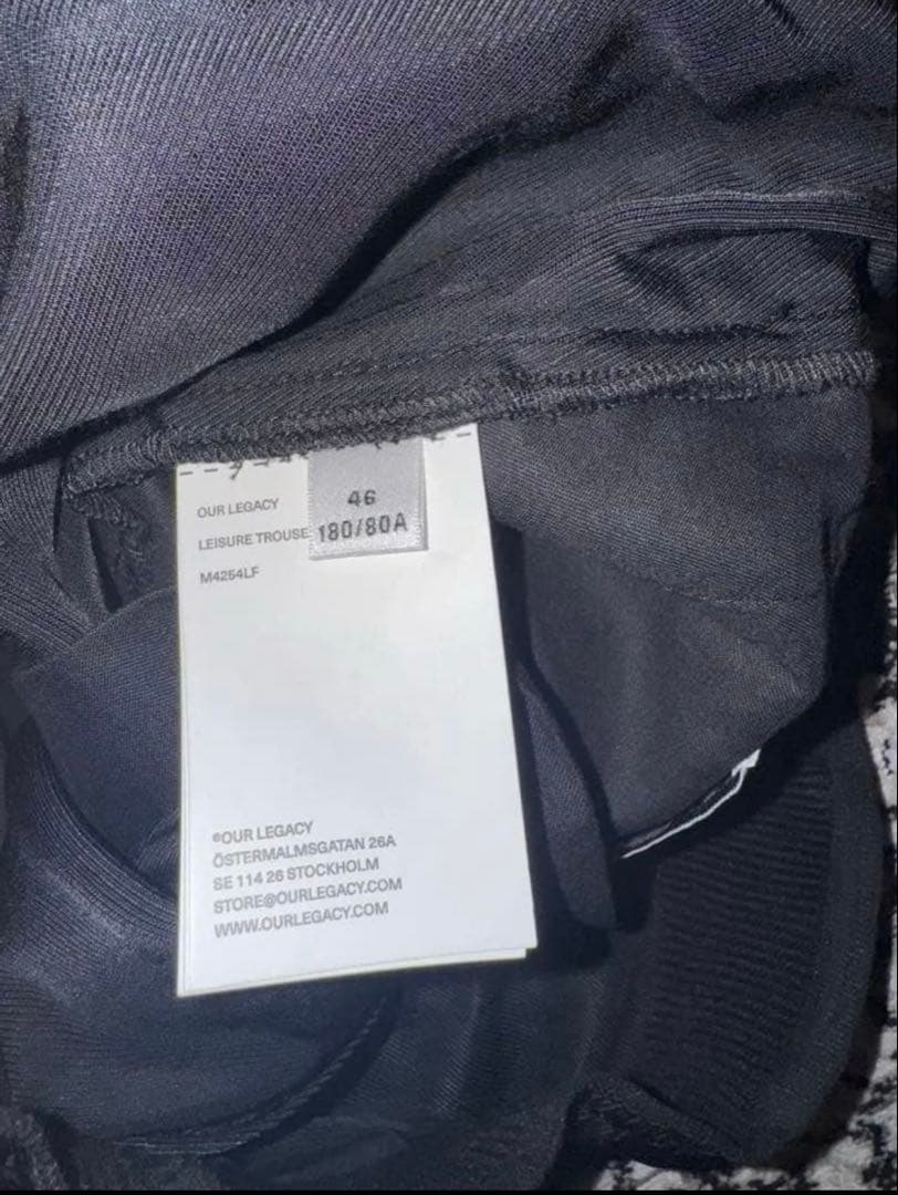 パンツ Our legacy LEISURE TROUSER Tarmac Twill