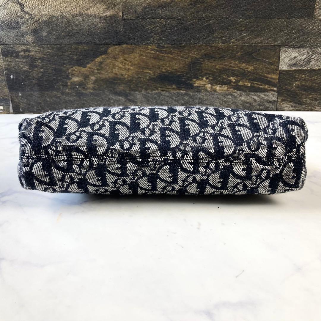 極美品 クリスチャンディオール アクセサリーポーチ トロッター ネイビー 肩掛け