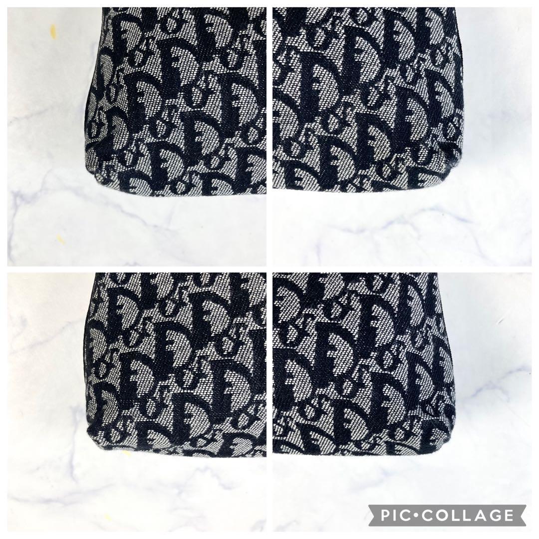 極美品 クリスチャンディオール アクセサリーポーチ トロッター ネイビー 肩掛け