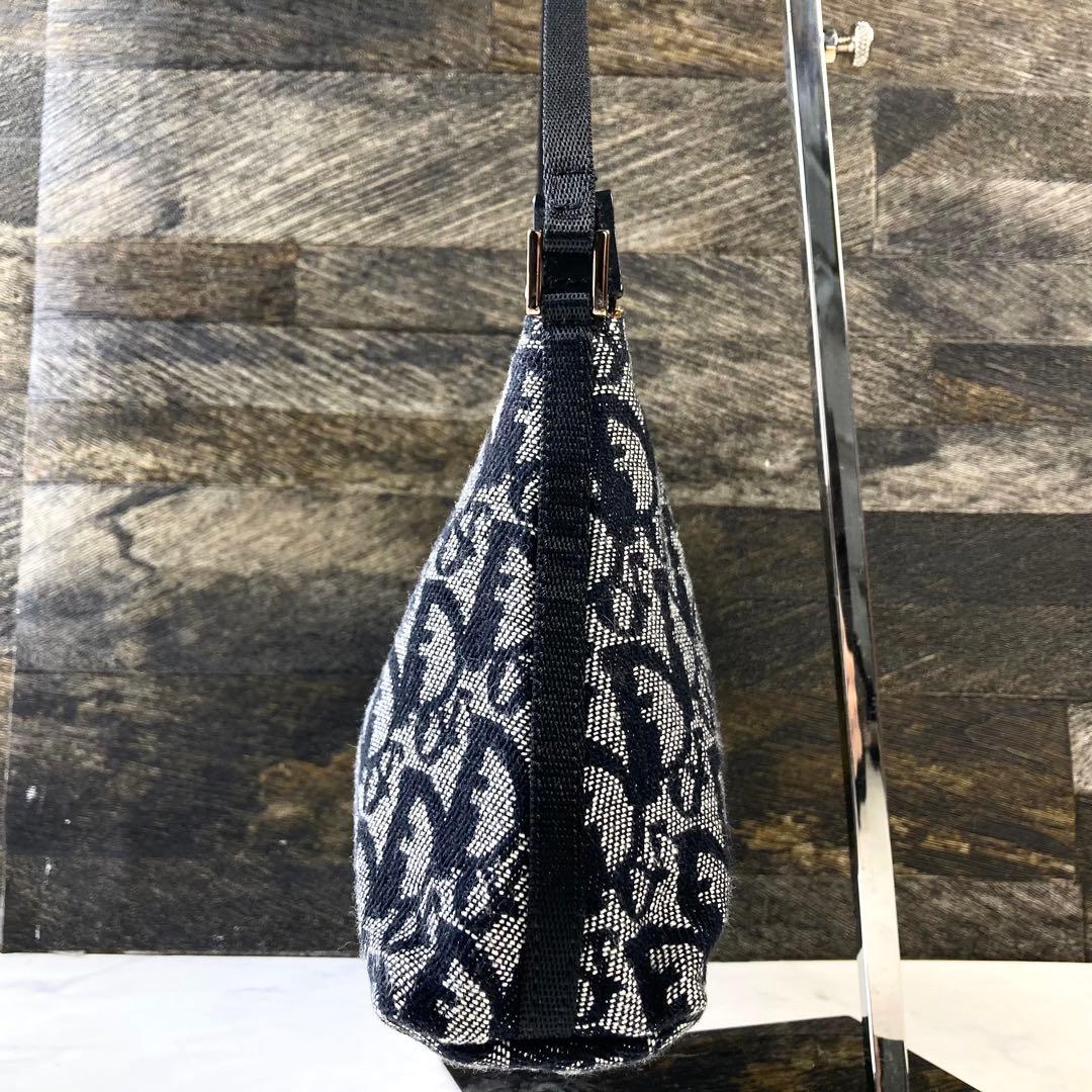 極美品 クリスチャンディオール アクセサリーポーチ トロッター ネイビー 肩掛け