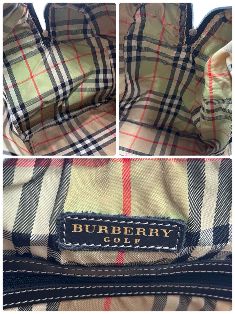 【ヴィンテージ】バーバリーゴルフ　2way ボストンバッグ　ショルダー　PVC