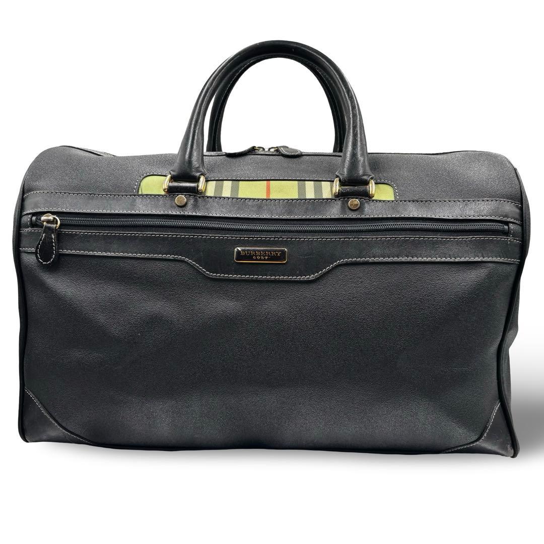 【ヴィンテージ】バーバリーゴルフ　2way ボストンバッグ　ショルダー　PVC