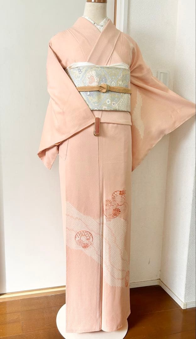 美品　一部しつけ糸付き　総刺繍　正絹訪問着　フルセット4点　入学式　七五三