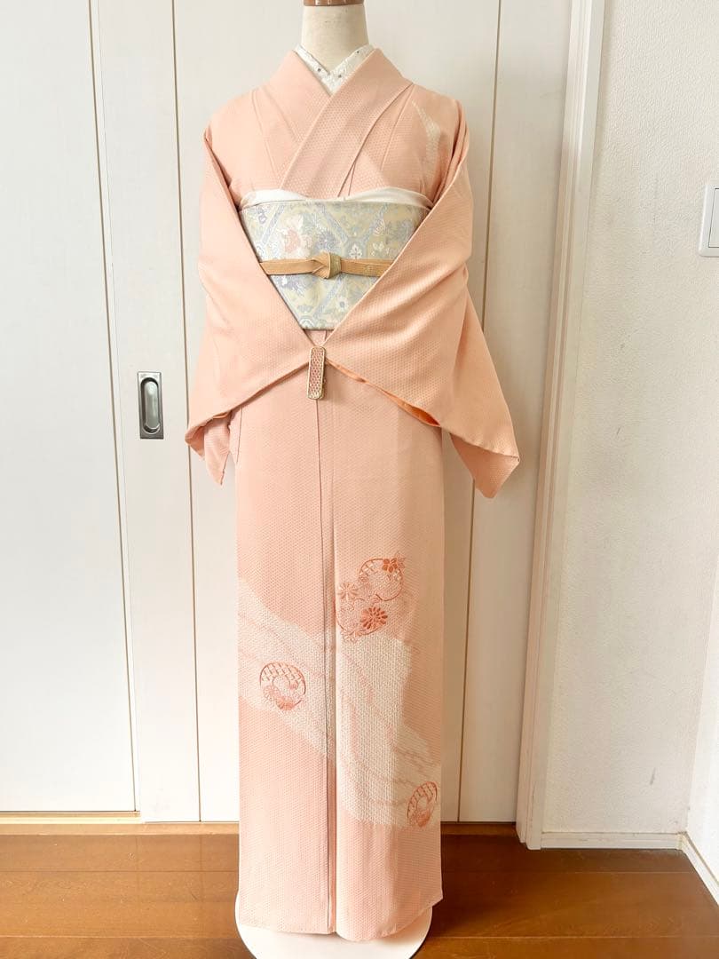 美品　一部しつけ糸付き　総刺繍　正絹訪問着　フルセット4点　入学式　七五三