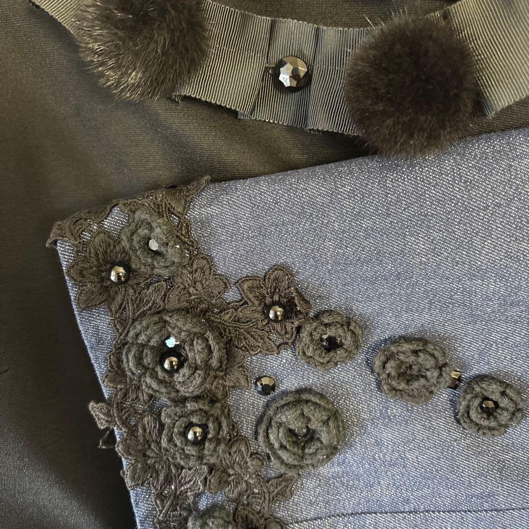 トゥービーシック　大きいサイズ　ミンクファーチュニック（2way）