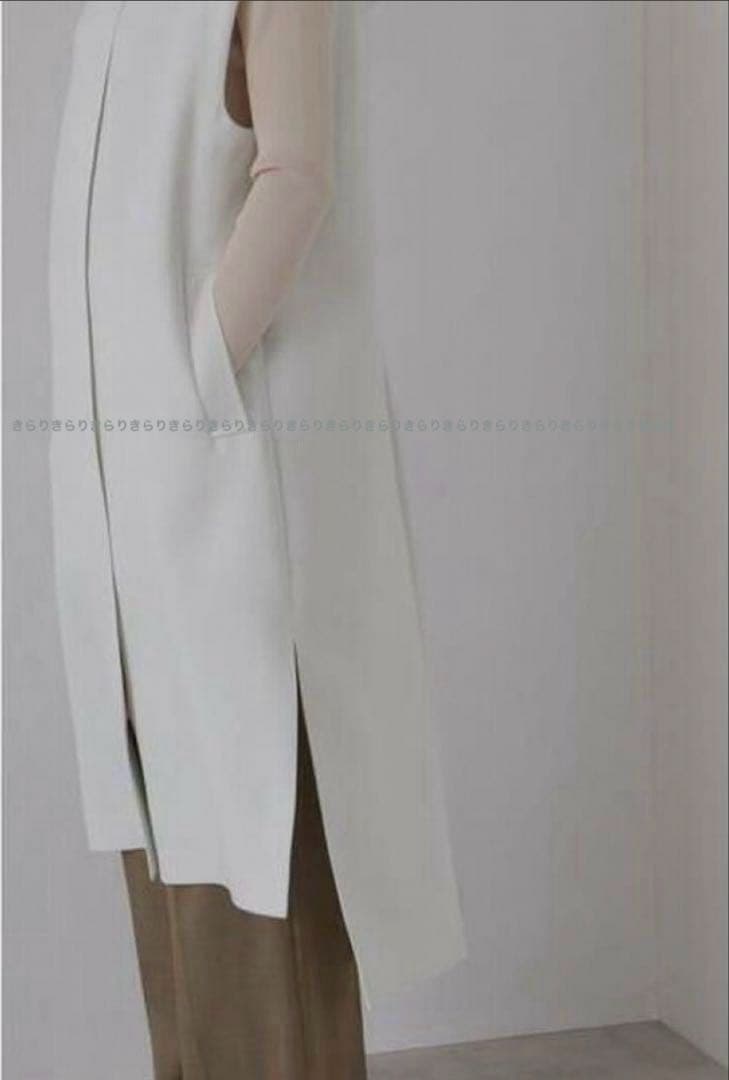 アドーア【ADORE】 トリプルクロスフードジレ ロングベスト