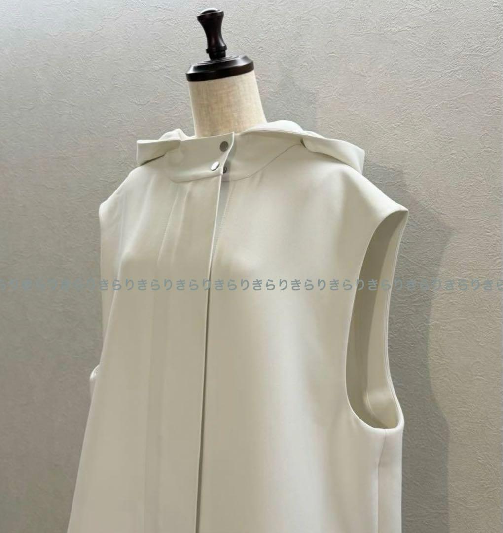 アドーア【ADORE】 トリプルクロスフードジレ ロングベスト